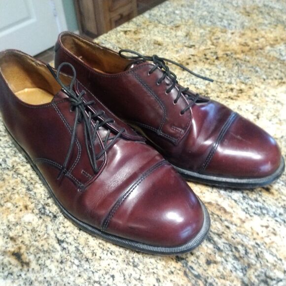 Cole Haan Memory Flex Comfort Burgundy Leather Lace Up Derby Dress Shoe Sz 9.5 - Picture 2 of 13
